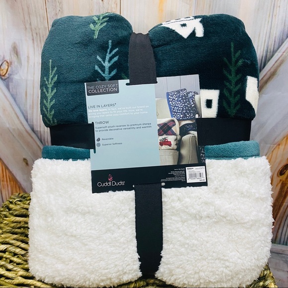 NWT CUDDL DUDS Sherpa Plush Throw - Picture 5 of 7